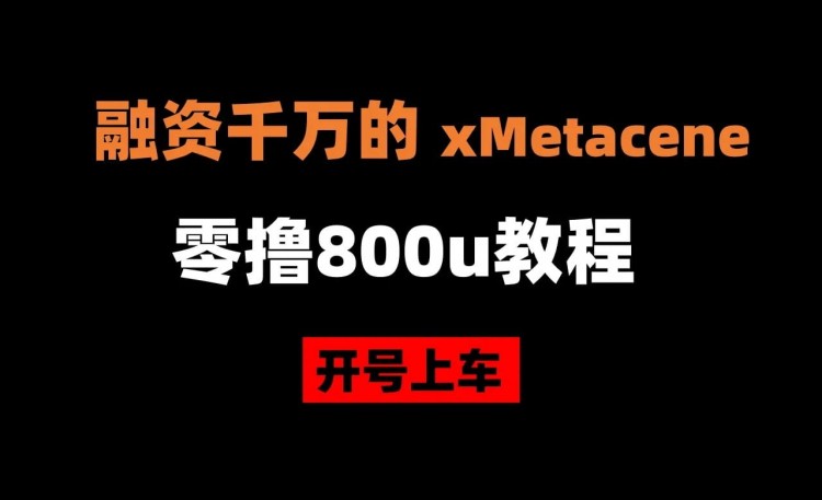融资千万xMetacene超级0套教程（预期收益800U，可多开）