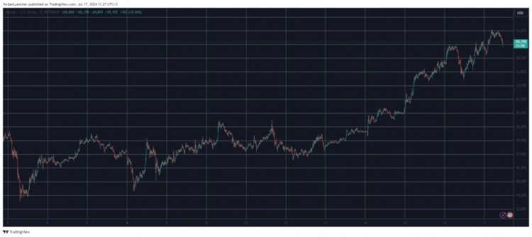 BTC止步于66000美元比特币的价格走势在本月初经历了极大的动荡最终在7月